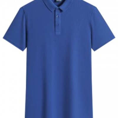 SKP021 A large number of customized cotton short-sleeved POLO design lapel short-sleeved polo short-sleeved polo center side view